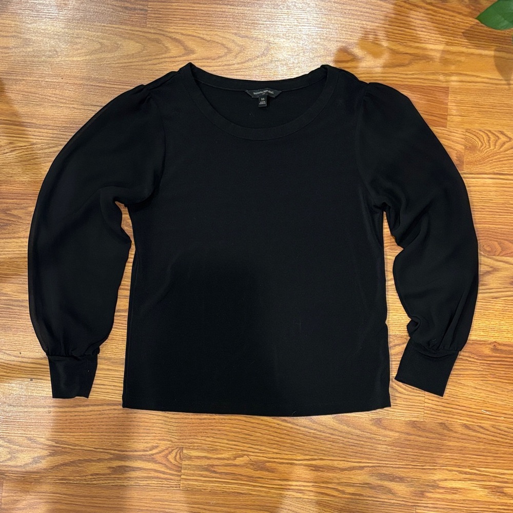 Sheer sleeve top banana republic